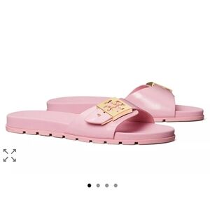 Tory Burch Buckle Slide Women’s Pink Rosa Candy Logo Sandal Size 10M